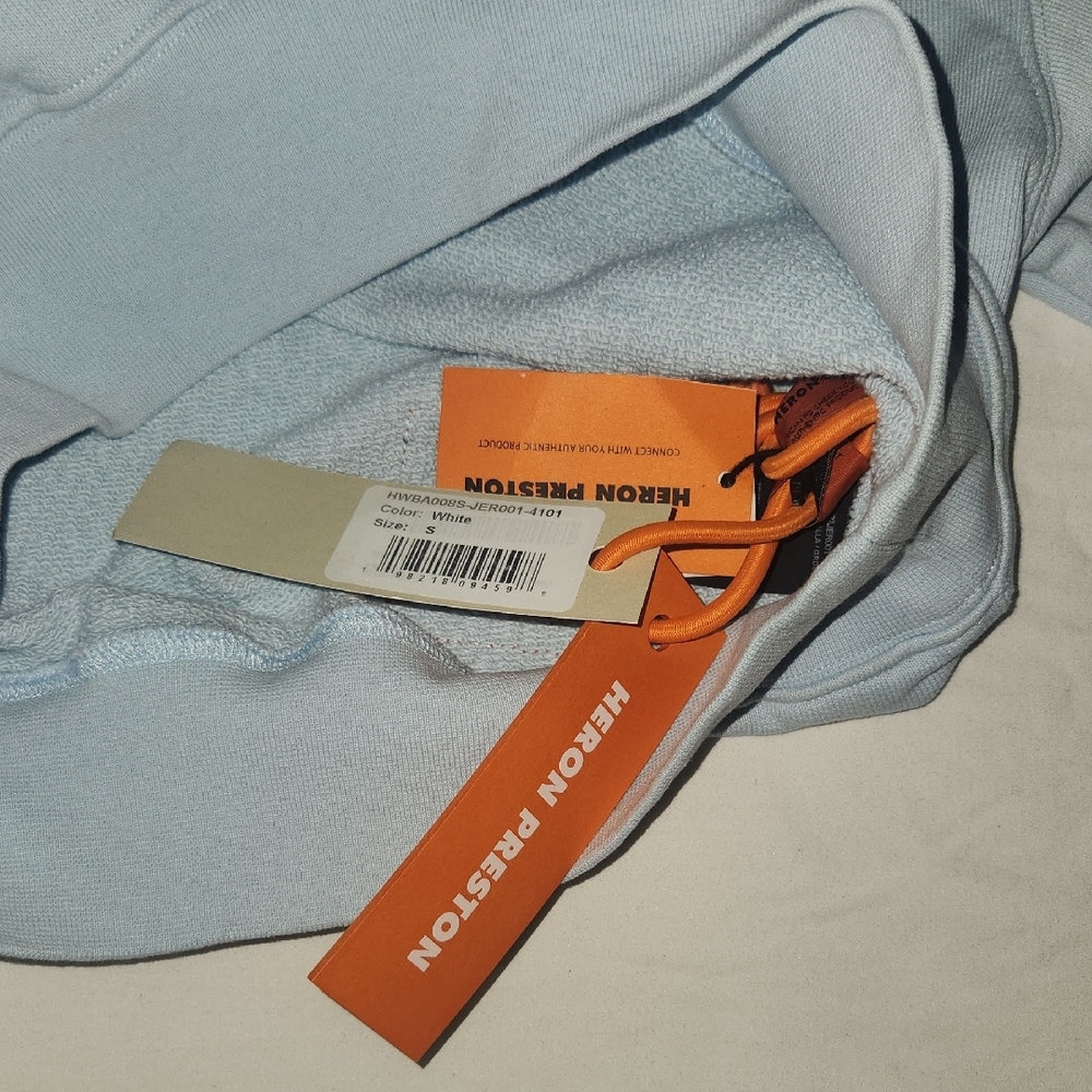 Heron Preston Sky Blue Cropped Sweatshirt - Picture 5 of 8